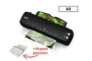 Hot Paper Laminator 350W for 80-100 Microns with 50 A3 Laminating Pouches