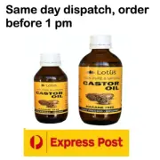 Organic Castor Oil, 100% pure Cold pressed, Hexane Free, Free Express postage.