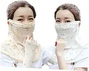 ULTECHNOVO 2pcs Scarf Headband Neck Warmer Scarf Mouth Neck Scarf Ski Mask Mouth Gaiter Filter Breathable Bandana Neck Warmer Face Cover Cycling Bandana Headwear Neck Mask White