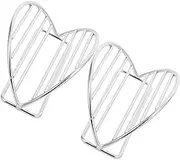 LOPUNER 2Pcs Stainless Steel Taco Rack Taco Holder Stand for Baking Grilling Serving Versatile Tray for Tacos Sushi Desserts Family Gatherings