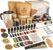 Candle Making Kit W/ Soy Wax, 10 Jars & Scents, Dyes