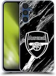 Head Case Designs Officially Licensed Arsenal FC Marble Crest Patterns Gel Case [Military Grade Protection] Compatible with Samsung Galaxy A15