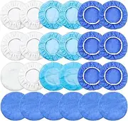 24 Pcs Car Buffing Pads, Microfiber Polishing Pad Bonnets for for Orbital Buffer Polisher, Buffer Waxers Bonnet Set 5 to 6 inch Polisher Attachment