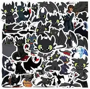 Toothless Stickers,50 PCS Toothless Vinyl Waterproof Decals for Water Bottles Computer Bicycle Skateboard Luggage Phone Pad Laptop Kids Teens Stickers Pack