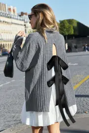 Cupshe Grey Ribbed Knit Long Sleeve Turtleneck Sweater - Grey,S