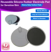 Reusable Silicone Rubber Electrodes Replacement Pad Carbon TENS Machine EMS 65mm