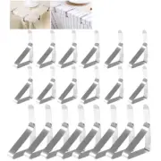 OUNONA 20pcs Stainless Steel Triangle Tablecloth Clip Table Cloth Cover Clamps