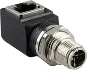M12 X-Code 8 Pin to RJ45 Adapter, 10GbE Cat6, Industrial Ethernet, Shielded Plug, IP68 Waterproof, for Cognex and Automation Applications (Male)
