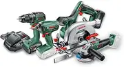 [Bosch] Home & Garden 18V 4 Piece Combo Kit: Brushless Hammer/Drill Driver, Impact Driver, Circular Saw, Angle Grinder, 2.5Ah Battery, 4.0Ah Battery and 3.0Ah Fast Charger