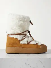 [Moon Boot] Moon Boot - Ltrack Shearling Snow Boots - Tan - IT35 IT 35 Brown