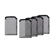 Catzon 5 Pcs Aquarium Filter Media Bags with Zipper for Activated Carbon Biospheres-Black