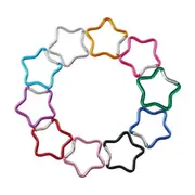 30PCS Colourful Star Carabiner Clips Aluminum Alloy Quick Hook for Bags Keys