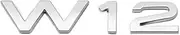 NPZPTFVFNR 3D ABS Chrome Black W12 Letters Logo Car Body Rear Trunk Emblem Badge Sticker Decals Fit for Audi A6 A7 A8 A8L Q7 S6 S8 RS6 RS8(Chrome Silver,8.5cm x1.6cm)