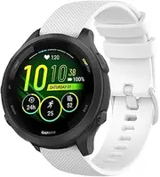 [HEYUS] 18mm Soft Silicone Band Release Replacement Strap Wristband for Garmin Venu 2S/vivomove 3S/vivoactive 4S/Forerunner 255S/Forerunner 265S Music Smart Watch