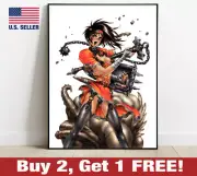 Intron Depot Poster 18" x 24" Print Masamune Shirow Art Fantasy Warrior MaceGirl