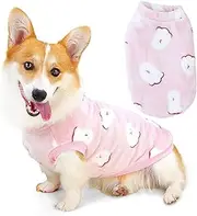 Zunea Flannel Dog Sweater Jumpers for Small Medium Dogs Pullover Corgi Winter Jacket Coats Fuzzy Fleece Puppy Clothes Cute Soft Warm Cold Weather Dachshund Vest Pet Apparel Pink M