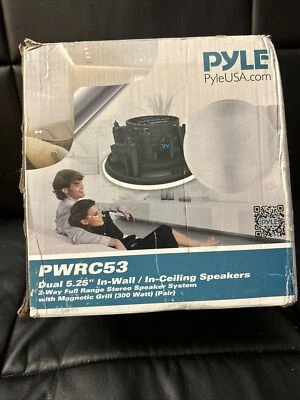 Pyle 5.25" 2-Way Ceiling and Wall Mount Stereo Audio Speakers (White)