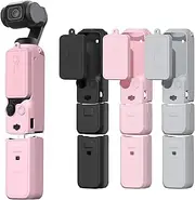XICEN Pocket 3 Silicone Cover, Protective Case Lens Protector Scratch-Resistant Sleeve Skin Compatible with DJI OSMO Pocket 3 Creator Combo Accessories (Pink)