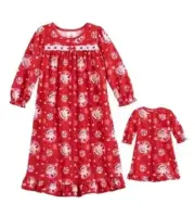 THE ELF ON THE SHELF Toddler Girls 2T Nightgown & Matching 18" Doll Gown Pajamas