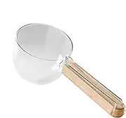 Coffee Scoop Clip, Household Kitchen Grain Spoon with Scale, Long Handle Measuring Spoon and Sealing Clip, Transparent Scaled Dosage Spoon, Stainless Steel, 19x8x6.5cm for Sugar, Flour, Cooking