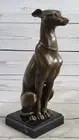 GRACEFUL BRONZE GREYHOUND STATUE Dog Whippet Sculpture Art Deco Pet Lover Gift