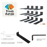 10 Inch Floating Shelf Brackets, Heavy Duty Hidden Bracket for Wall, Mantel, ...