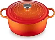 Le Creuset Signature Cast Iron Round Casserole, 28 cm, Volcanic