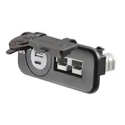 Narva Heavy Duty Twin 50-Amp Connector & USB/USB-C Socket - 81172BL