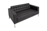 Venus Lounge Chair Two Seater Black Pu