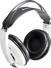 Superlux HD681 EVO Studio Headphones - Semi Open for Recording, Monitoring, DJ, Gaming - White