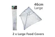 2x Large Collapsible Food Cover Reusable Pop Up Mesh Net Lid Fly Wasp Kitchen