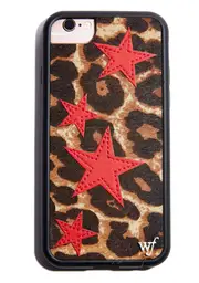 [Wildflower] Leopard Red Stars iPhone Case