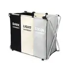 180L Large Laundry Basket, Freestanding Laundry Hamper, Collapsible Tall Clot...