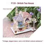 Robotime DIY 1:24 Miniature House British Tea House 3d Wooden Model Kit-F135