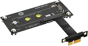 for M.2 NGFF NVME M-Key SSD to PCI-E 1X Extension Cable with Magnetic Pad Support 2230/2242/2260/2280 M.2 SSD for PC