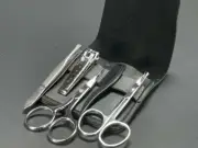 Mustache & Beard Trimming Men's Grooming Scissors comb nail clipper Manicure Kit