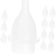 OFFIGAM 12pcs Baby Snot Cleaner Silicone Nose Sucker Tips for Newborns Infants Nasal with Backflow Prevention