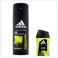 在飛比找iOPEN Mall優惠-Adidas男用體香噴霧-極限挑戰(150ml)*3+沐浴露