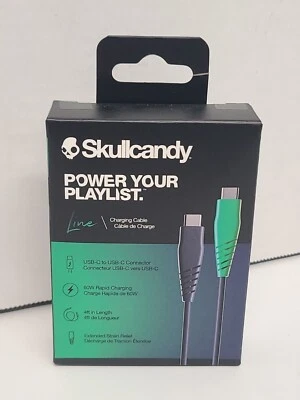 Skullcandy Line USB-C to USB-C 60W Rapid Charging Cable - Standard Issue 4ft