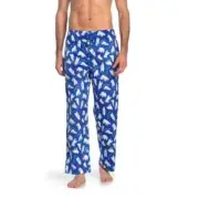 Hawke & Co Men's Holiday Print Micro Fleece Pajama Bottoms, Polae Bear Pals, M