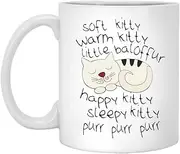 Soft Kitty Warm Kitty Little Baloffur Happy Kitty Sleepy Kitty White Mug