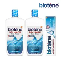 在飛比找Yahoo奇摩購物中心優惠-Biotene 漱口水二件超值組 (漱口水x2+含氟牙膏x1
