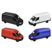 Pull Back Die-Cast Vehicles - SET OF 4 MERCEDES-BENZ SPRINTER VANS (Blue Red+2)