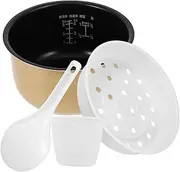 [Luxshiny] Rice Cooker Inner Pot Multi Purpose Replacement Liner for Cooking Rice Baking Cakes More Capacity Excellent Heat Transfer