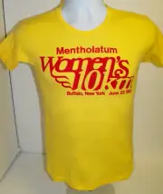 Vintage 1980 Mentholatum Buffalo NY Women's 10 K km Running T-Shirt Marathon