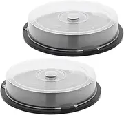 2pcs Box Portable CD Storage Case Stackable Plastic Dvd Storage Box Reliable Material Protects Discs From Scratches for Home and Travel Organization