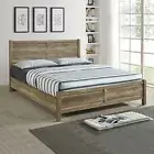 Bed Frame King Queen Double Bed Base Mattress Platform Oak White Ash Cielo