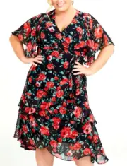 TS TAKING SHAPE plus sz XS / 14 Empire Rose Maxi Dress floaty lined NWT rrp$200!