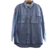 Woolrich Blue Classic Button Up Shirt Jacket Mens XXLR Vented