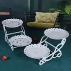 Bicycle Shape Dessert Storage Stand White Dessert Table Ornaments Cake Decor